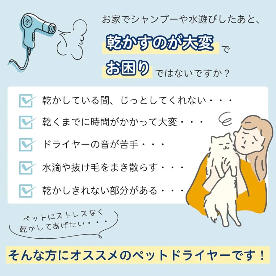 ベストアンサー ペットドライヤー ドライルーム 犬 猫 温度調整 急速乾燥 Amazon | ベストアンサー ペットドライヤー ドライルーム ドライ